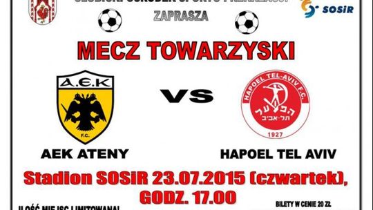 AEK ATENY vs HAPOEL TEL AVIV na stadionie SOSiR