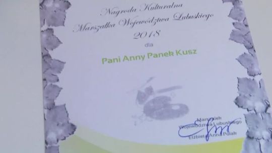 Anna Panek-Kusz z Nagrodą Kulturalną Marszałka Województwa Lubuskiego