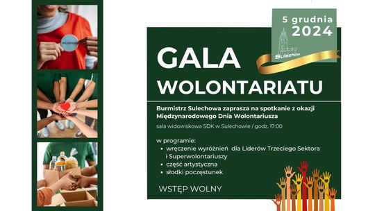 Gala Wolontariatu w Sulechowie - zapowiedź wydarzenia