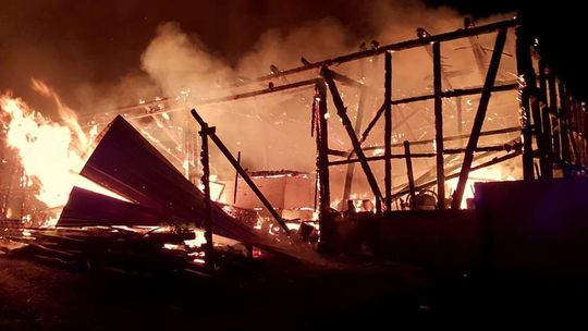 Groźny pożar stodoły w Cybince