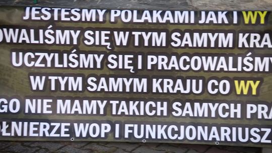 Manifestacja emerytowanych żołnierzy WOP i funkcjonariuszy Straży Granicznej