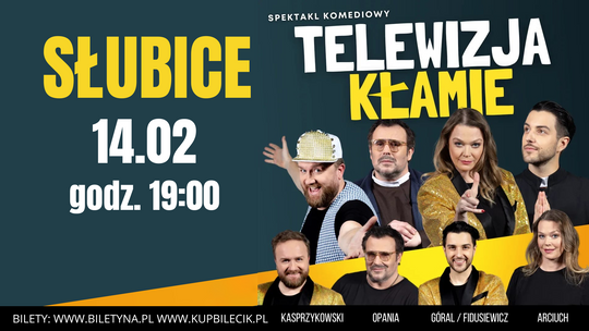 "Telewizja kłamie" - spektakl komediowy zawita do Słubic