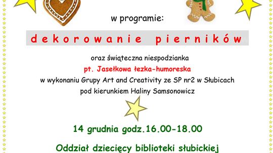 WARSZTATY ŚWIĄTECZNE W BIBLIOTECE SŁUBICKIEJ 