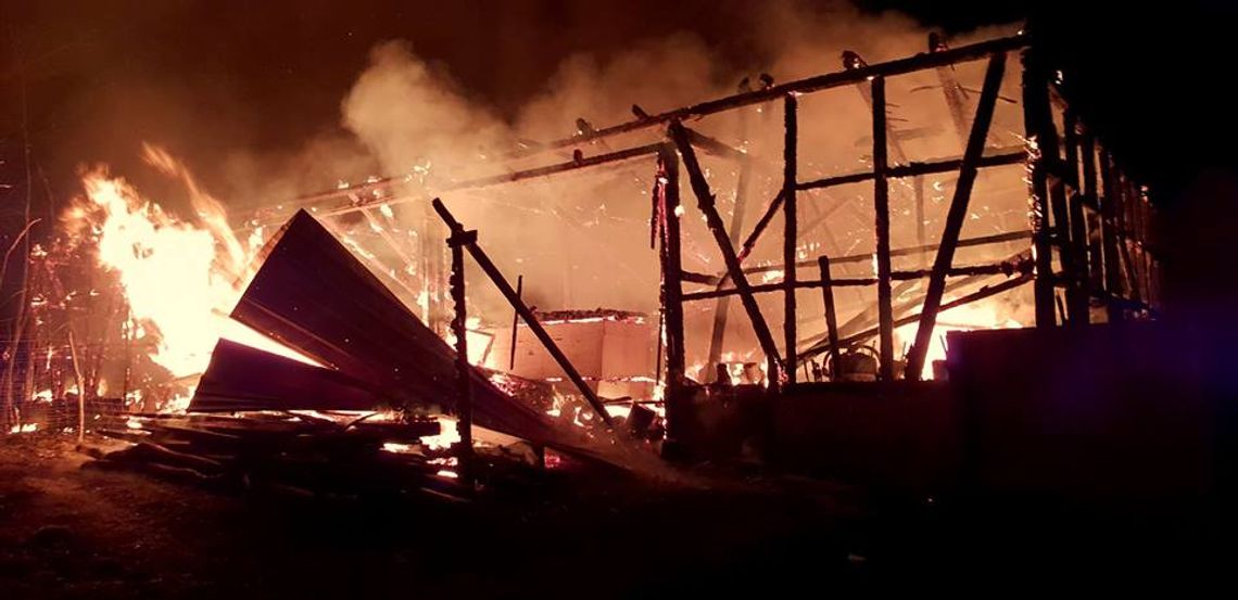 Groźny pożar stodoły w Cybince