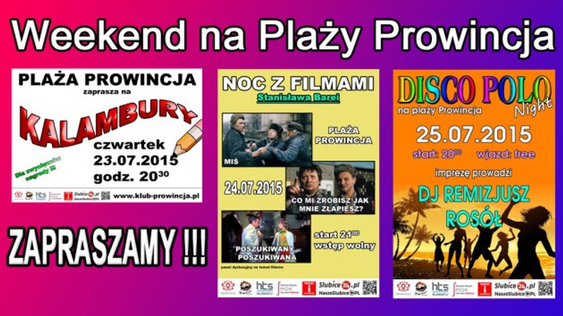 Kalambury, filmy Barei oraz Disco Polo na Plaży Prowincja