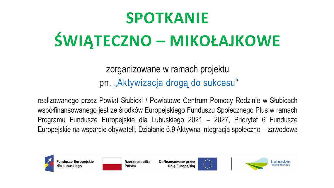 Spotkanie świąteczno-mikołajkowe w sali „Pod wiatrakami” w Golicach