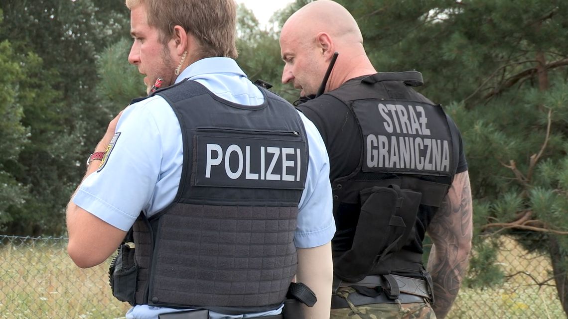 Wspólne ćwiczenia Straży Granicznej oraz niemieckiej  policji.