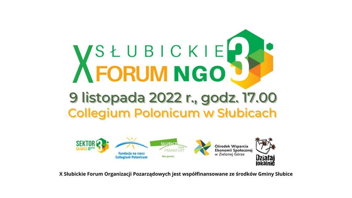 X Słubickie Forum Organizacji Pozarządowych - zapowiedź