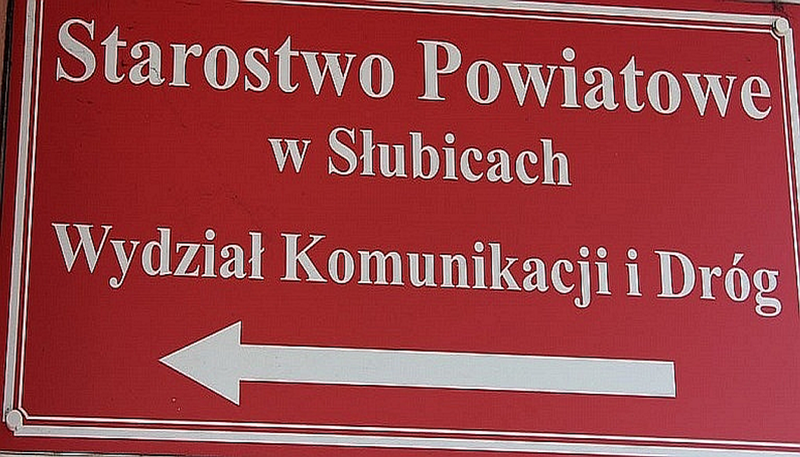 Zmiana funkcjonowania Wydziału Komunikacji i Dróg Starostwa Powiatowego w Słubicach