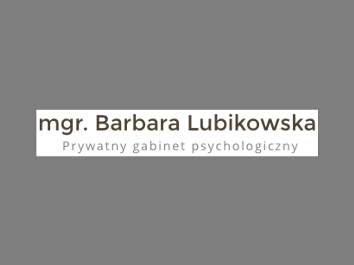 Psycholog Barbara Lubikowska